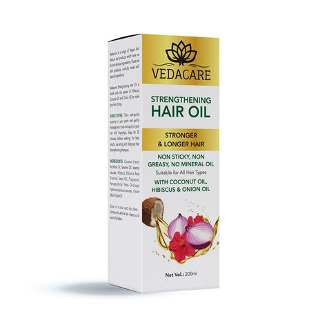 Vedacare Strengthening Hair Oil With Coconut Oil, Hibiscus and Onion