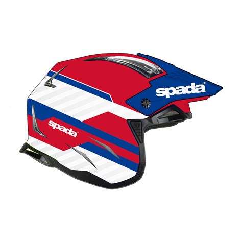 SPADA Helmet Rock 06 Pilot Blue White Red :: £75.99 :: Motorcycle Helmets :: OPEN FACE HELMETS ...