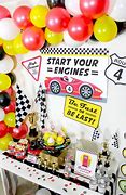 Image result for Kids Party Table Set Up Race Car