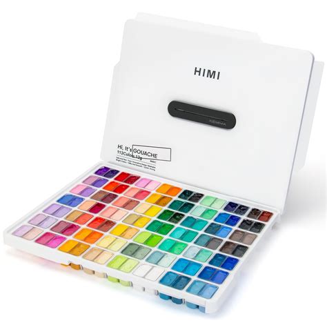 HIMI Gouache Painting Set, 112 Colors x 12g, Double Cup Jelly Design in ...