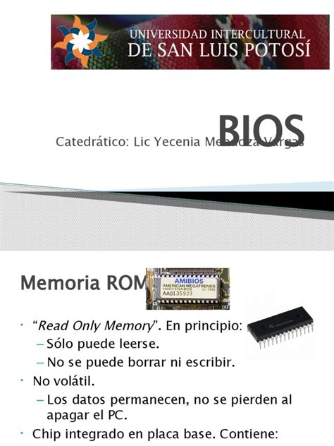 ROM, BIOS y POST | PDF | Bios | Memoria de sólo lectura