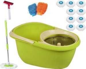 V-MOP UNBREAKABLE BUCKET - STEEL SPIN-MOP-1647 Mop Set, Kitchen Wiper ...
