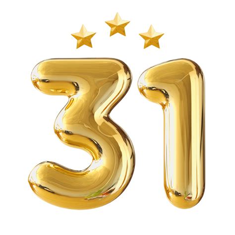 Rhinestone Gold NUMBER 31 Cake Topper 31th Birthday Party