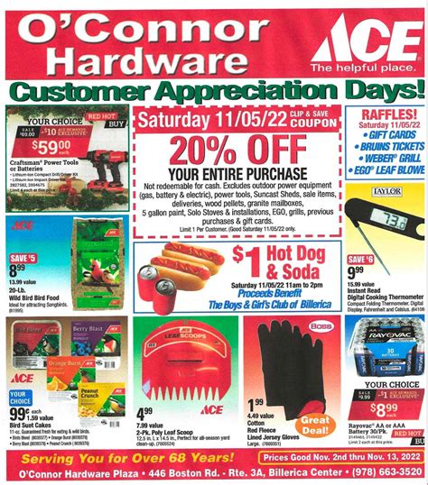 O'connor Hardware Flyer at Sean Chaffey blog