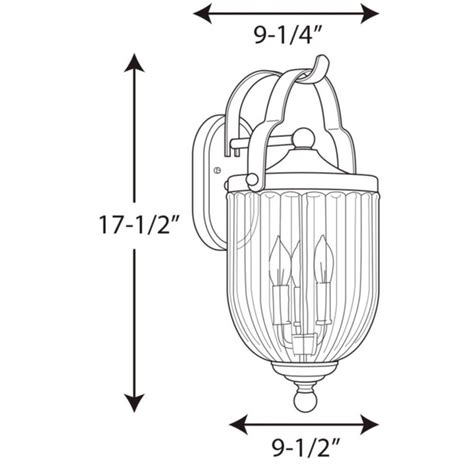Progress Lighting McPherson 2-Light 17.5-in Black Outdoor Wall Light in ...