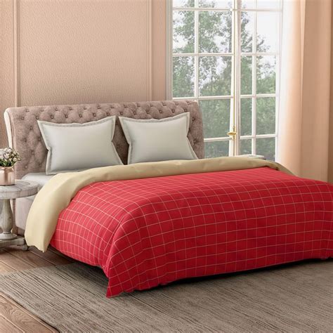 Buy PORTICO Havelock Red Printed Cotton King Duvet Cover - 229x274cm ...