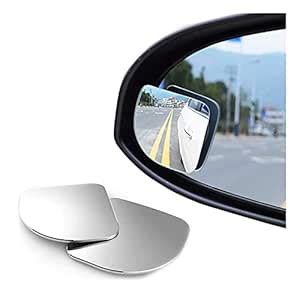 CARIZO 360 Degree Blind Spot Mirror Triangular Shape Convex Side Rear ...