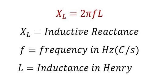 Image result for Electrical Reactance Formula