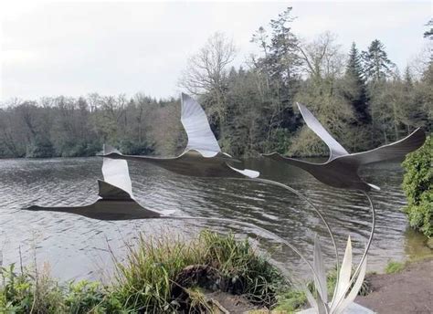 现代潮流水景抽象镜面不锈钢天鹅雕塑在环境别有一翻|平面|吉祥物|岁月静好99 - 原创作品 - 站酷 (ZCOOL)