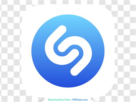 Shazam iOS App Icon Blue Gradient Squircle Design Free PNG - PNGate