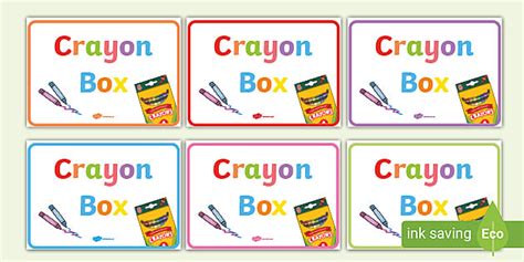 Crayon Box Sign (teacher made) - Twinkl