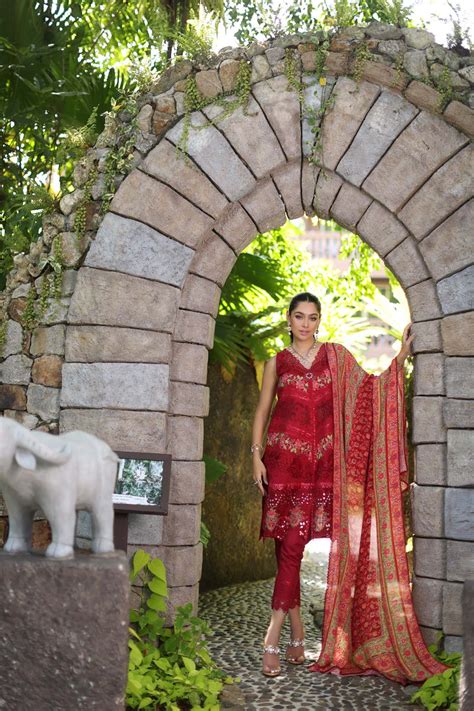 Noor by Saadia Asad Luxury Chikankari Lawn Collection – D12-A Red ...