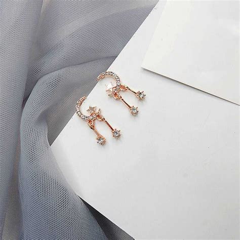 Moon and Stars Studded Tassel Drop Earrings | Salty – Salty Accessories