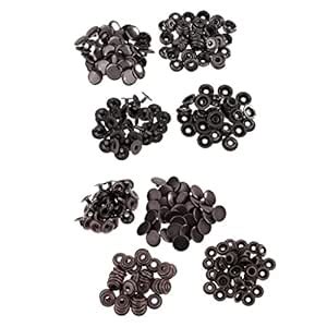 bnf® 60 Sets Metal Snap Fasteners Poppers Press Stud Sewing Leather ...