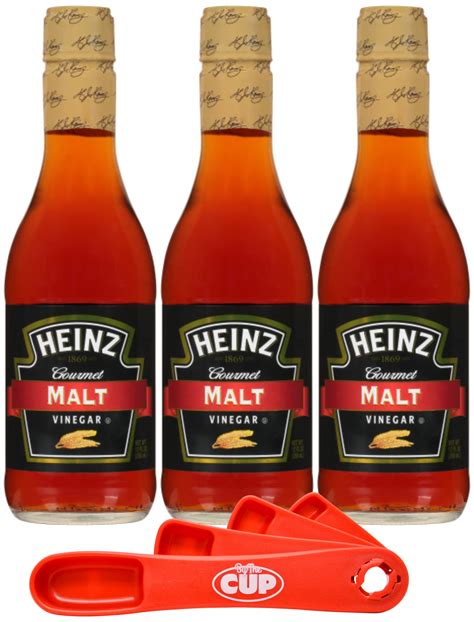 Heinz Gourmet Malt Vinegar 12 fl oz Bottle (Pack of 3) with By The Cup ...