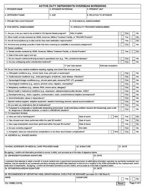 Coast Guard Overseas Screening - Fill and Sign Printable Template Online