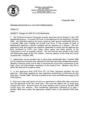 Civil Air Patrol Memorandum Template - Fill and Sign Printable Template ...