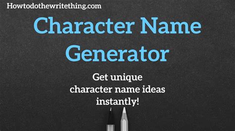 Image result for Creating Character Names
