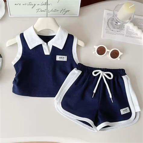 Girls Blue Polo Top And Shorts 2 Pcs Set – TrendyKid