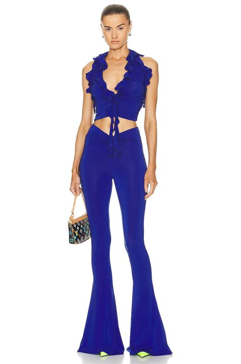 The Andamane Lindsay Maxi Flare Pant in Pervinca | FWRD