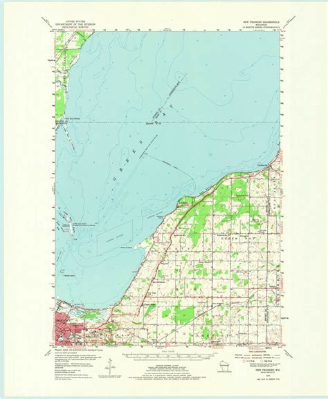 New Franken, Wisconsin 1954 (1975) USGS Old Topo Map Reprint 15x15 WI ...