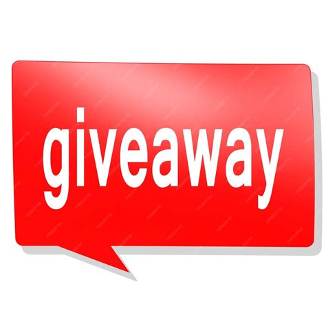 Giveaway word on red speech bubble | Premium Photo