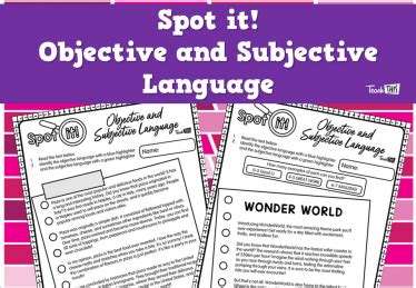 Image result for Is It Subjective or Objective Text Examples for Children