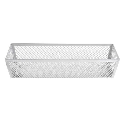 Silver Metal Mesh Organizer Drawer, 3x9