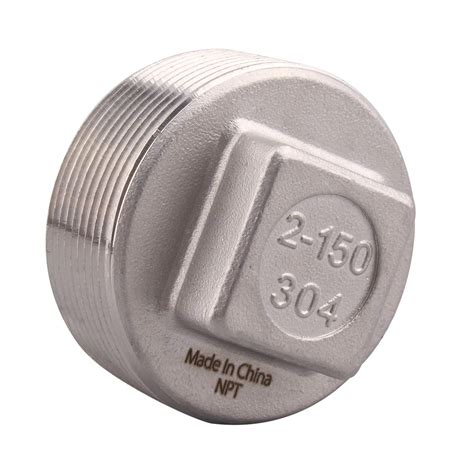 Buy DERPIPE Stainless Steel 304 Cast Pipe Fitting, Square Head Cored ...