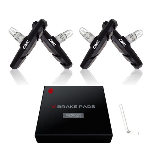 CNC INC 2 Pairs Bicycle V-Brake Pads, Bike 70mm V Brake Blocks Set ...