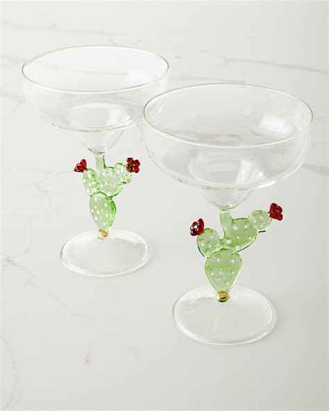 Neiman Marcus Cactus Margarita Glasses, Set of 2 | Neiman Marcus