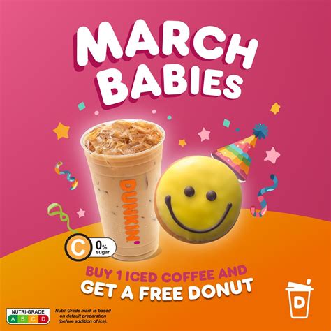 4-31 Mar 2024: Dunkin' - Free donut for March Babies Promo - SG ...