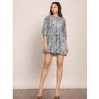 Multicolor Printed Cotton Blend Dress