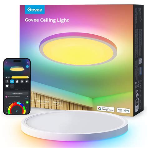 Buy Govee RGBIC LED Ceiling Light, Smart Ceiling Light, 30 cm, 2400LM ...