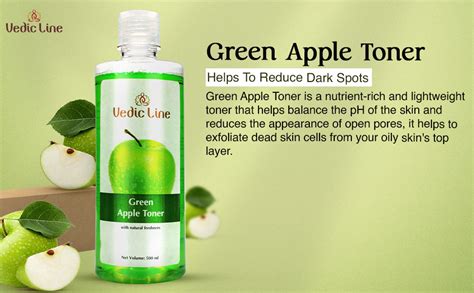 Vedic Line Green Apple Toner, Reduces Acne Breakouts, Dark Spots With ...