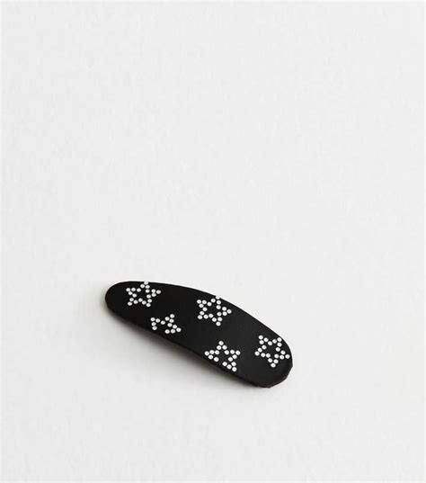 Black Star Embellished Hair Slide | New Look