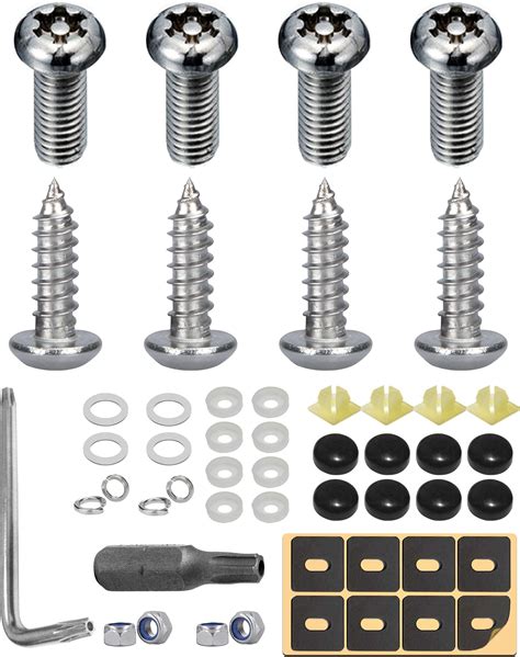 Amazon.com: Zlirfy Anti Theft License Plate Screws,Tamper Resistant ...