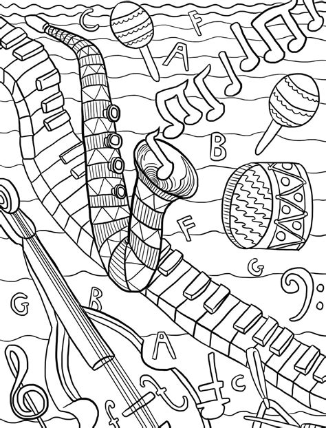 Music Colouring Pages Pdf
