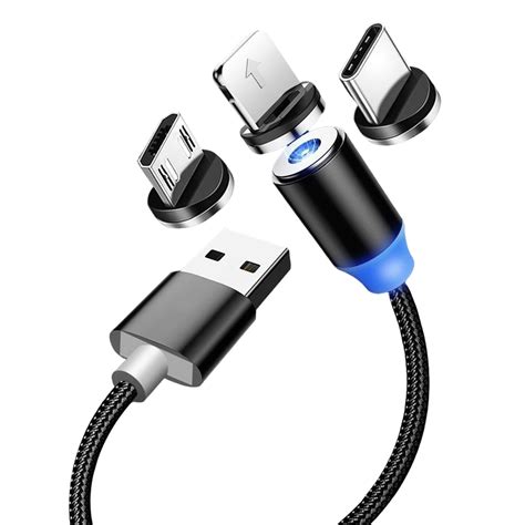 Natation Magnetic Multi Charging Cable 1 Pc - 3-in-1 Fast USB with Pin ...
