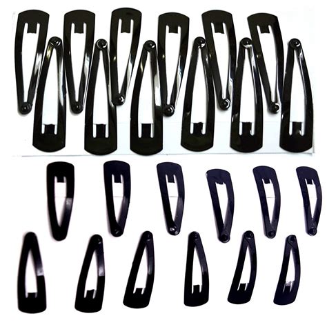 Smile N Style Essentials Combo Of 24Pcs Small And Big Black Metal Tic ...