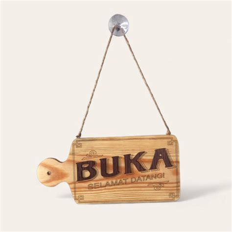 Jual Tanda Buka Tutup Sign Gantung Kayu Aesthetic Vintage Bentuk ...