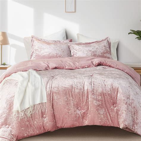 Comfort Spaces King Cozy Velvet Comforter Sets, Luxe 3-Piece All Season ...