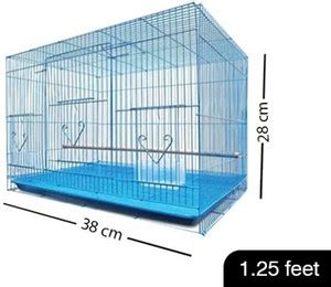 NatureNest 15 INCH BLUE CAGE FOR LOVE BIRDS, FINCHES, PARROTS Hard ...