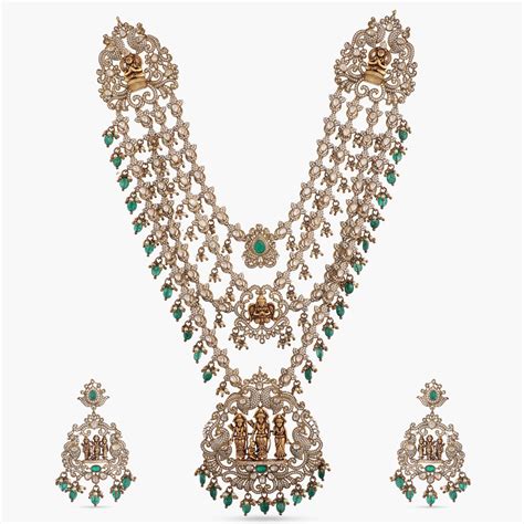 Discover Janaki Moissanite Silver Grand Necklace Set | Paksha – Paksha ...