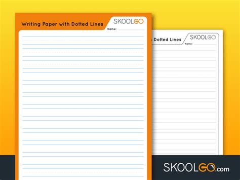 Writing Paper with Dotted Lines - SKOOLGO