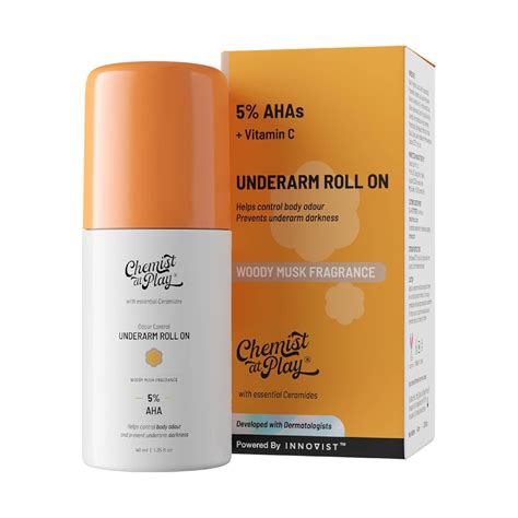 Buy Chemist at Play UnderArm Roll-On with 5% AHA, Lactic Acid & 1% ...