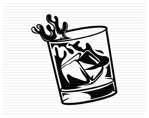 Whisky Glass Whiskey Glass Whiskey Glass Svg Whiskey Glass Clipart ...
