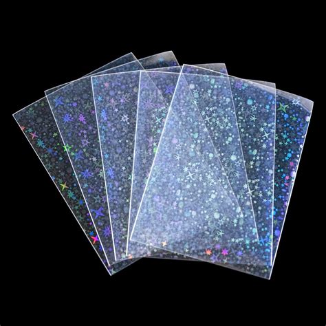 WITHYU 50 Pcs Clear Laser Flashing Card Sleeves for India | Ubuy