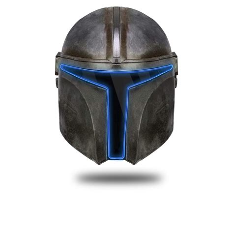 Buy Bulex LED Light Up Mandalorian Helmet Black Series Latex Full Head ...