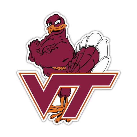 Virginia Tech – Hokie Bird With VT – Full Color Vinyl Decal – Custom ...